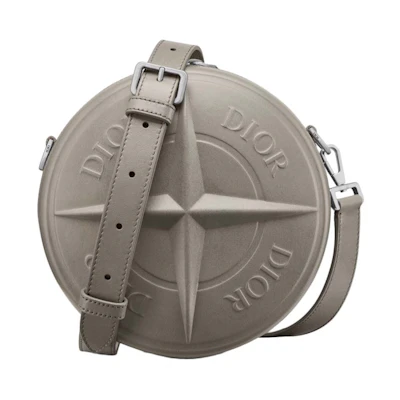 Dior x Stone Island Round Bag Gray