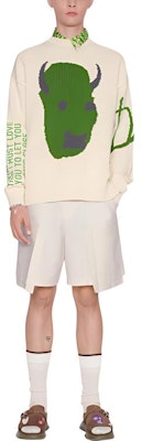 Dior x Travis Scott 男士抽象字母印花宽松毛衣 米白色. 283M661AT314-C086 Shop Dior x Travis Scott 男士抽象字母印花宽松毛衣 米白色. 283M661AT314-C086