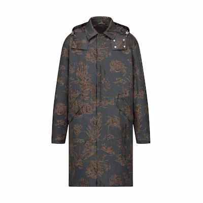 DIOR Travis FW22 Foldable Parka with Botanical Pattern - Grey. 283C313B5531-C889