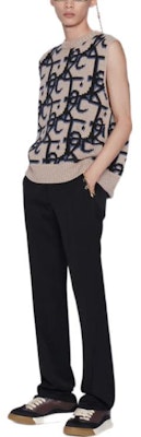 DIOR x Travis Scott FW22 黑色寬鬆直筒拉鍊褲。 283C102A4739-C989 Details for DIOR x Travis Scott FW22 黑色寬鬆直筒拉鍊褲。 283C102A4739-C989