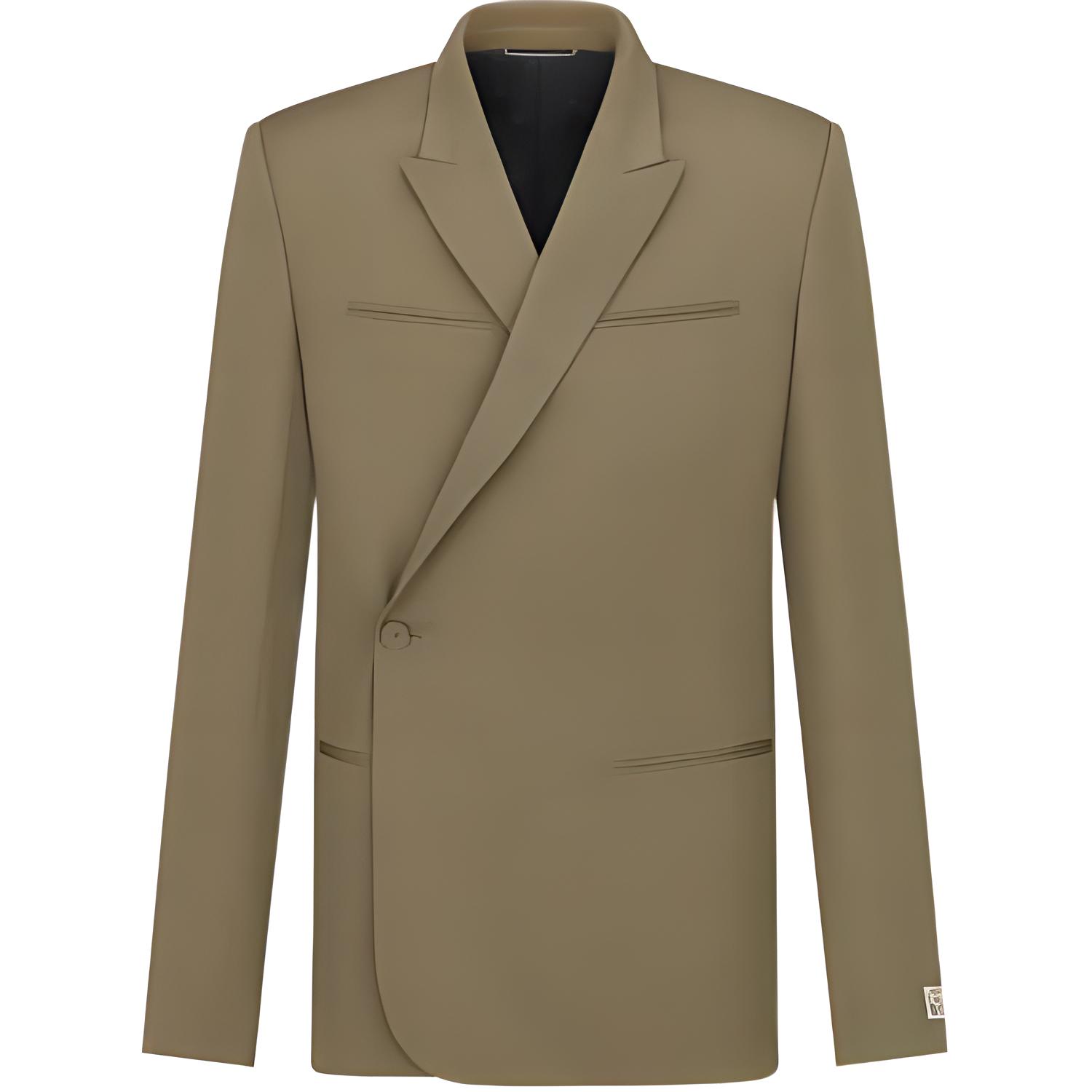 DIOR x Travis Scott FW22 Brown  Asymmetrical Blazer 283C273A4739-C781