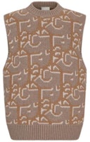 DIOR x Travis Scott 2022秋冬棕色logo图案针织背心男款 283M654AT357-C180 Order DIOR x Travis Scott 2022秋冬棕色logo图案针织背心男款 283M654AT357-C180