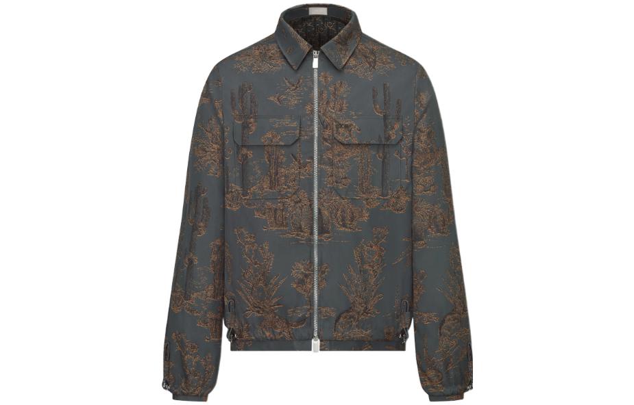 Dior Travis FW22 Cactus Jack Grey Zipper Collar Jacket Menswear 213C522C5531-C889