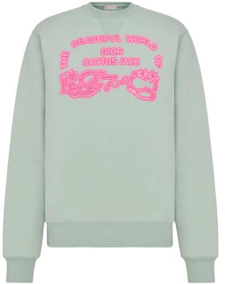 DIOR x Travis Scott FW22 Fleece Pullover Sweatshirt Green Edition. 283J646A0531-C684 Order DIOR x Travis Scott FW22 Fleece Pullover Sweatshirt Green Edition. 283J646A0531-C684