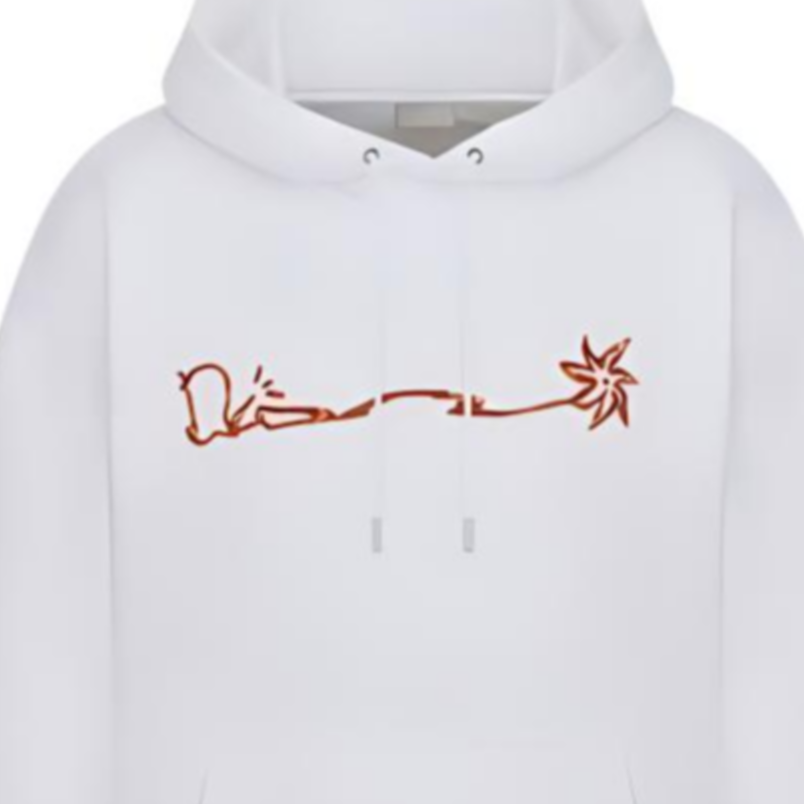 Shop DIOR x Travis Scott FW22 Sudadera con Capucha de Lana Blanca Logo. 283J678C0531-C083
