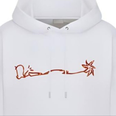 DIOR x Travis Scott FW22 Logo Fleece Pullover Hoodie White. 283J678C0531-C083 Sizing DIOR x Travis Scott FW22 Logo Fleece Pullover Hoodie White. 283J678C0531-C083