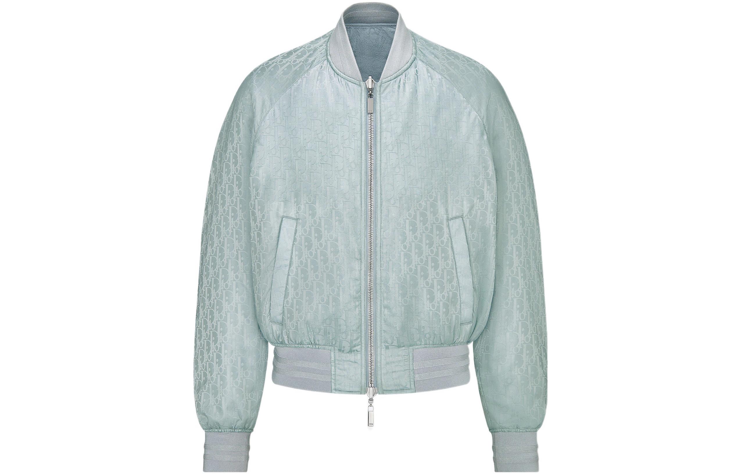 Dior Travis Reversible Logo Printed Bomber Jacket Gray Edition 183C432C4462-C888