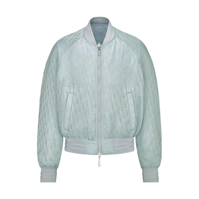 Dior Travis Reversible Logo Printed Bomber Jacket Gray Edition 183C432C4462-C888