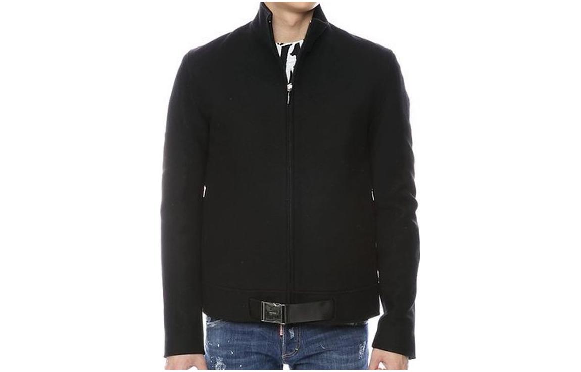 DIOR Zip-Up Hoodie Jacket in Solid Black 333C443A-2068-900