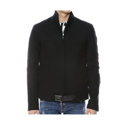DIOR Zip-Up Hoodie Jacket in Solid Black 333C443A-2068-900
