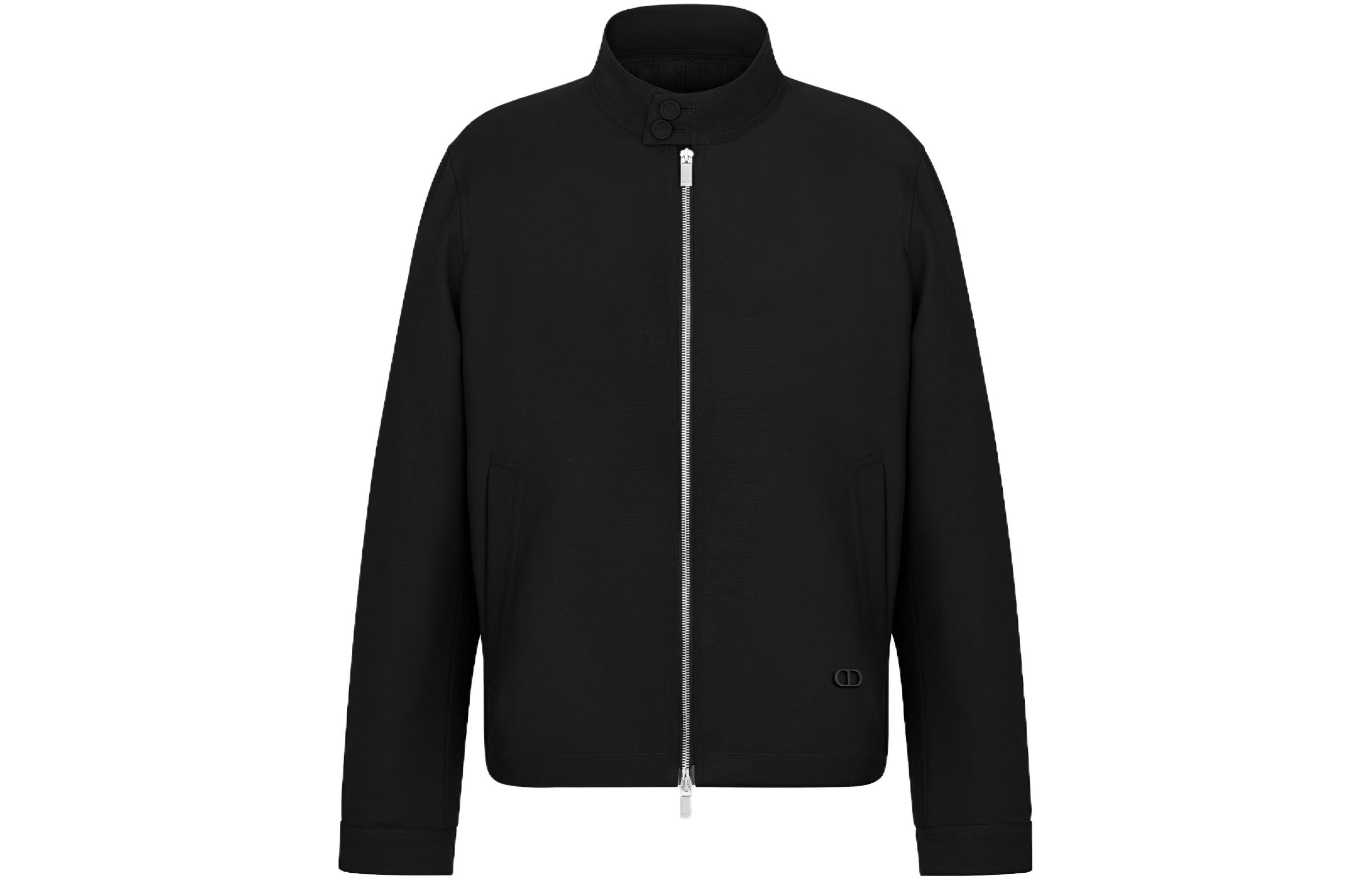 DIOR Zip-Up Stand Collar Jacket - Black 113C440A4993-C900