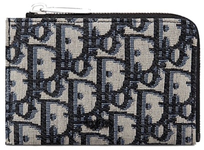 Cartera Dior con Cremallera Oblique Beige/Azul Buy Cartera Dior con Cremallera Oblique Beige/Azul