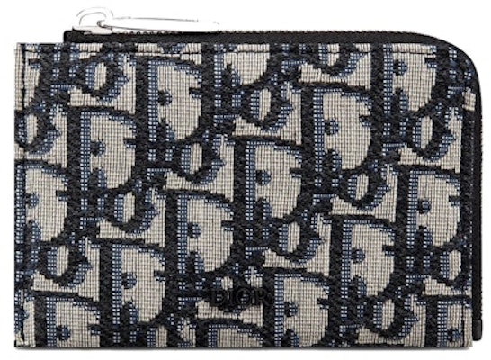 Dior Zip Wallet Oblique Beige/Blue Buy Dior Zip Wallet Oblique Beige/Blue