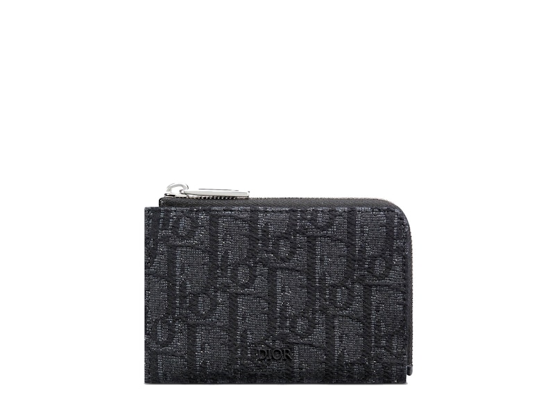 Dior Zip Wallet Oblique Black