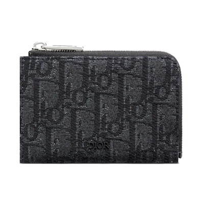 Dior Zip Wallet Oblique Black