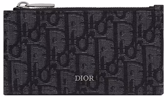 Dior Zipped Card Holder Oblique Jacquard Black Dior Zipped Card Holder Oblique Jacquard Black
