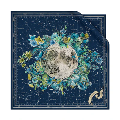 Dior ZODIAC Navy Blue Silk Square Scarf. 15ZOD090I607-C540