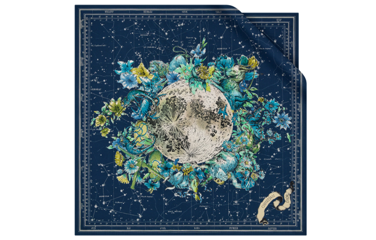 Dior ZODIAC Navy Blue Silk Square Scarf. 15ZOD090I607-C540 圖 2