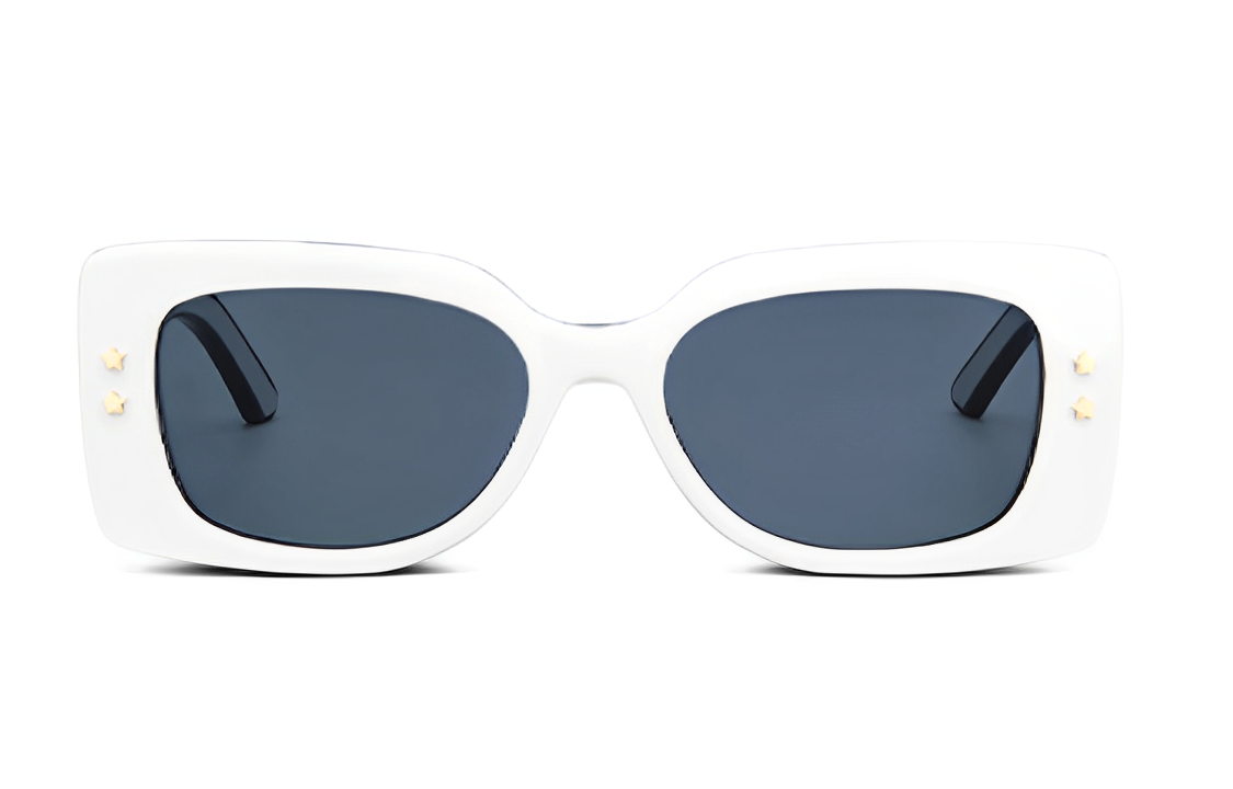 Lookbook DIORPACIFIC 男女同款黑白不规则太阳镜 - Dior 时尚眼镜。 DIORPACIFICS1U-95B0