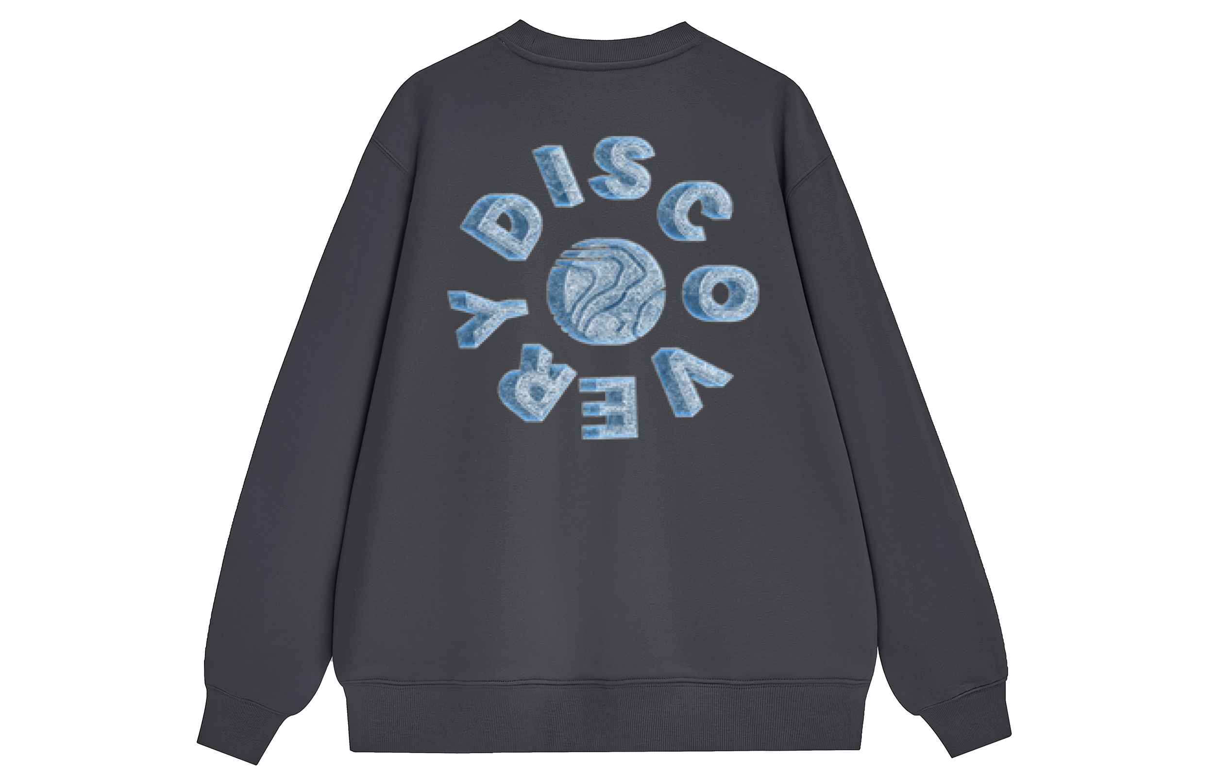 Discovery Expedition 3D Logo Print Unisex Casual Crewneck Cotton Sweatshirt DAAUL900909