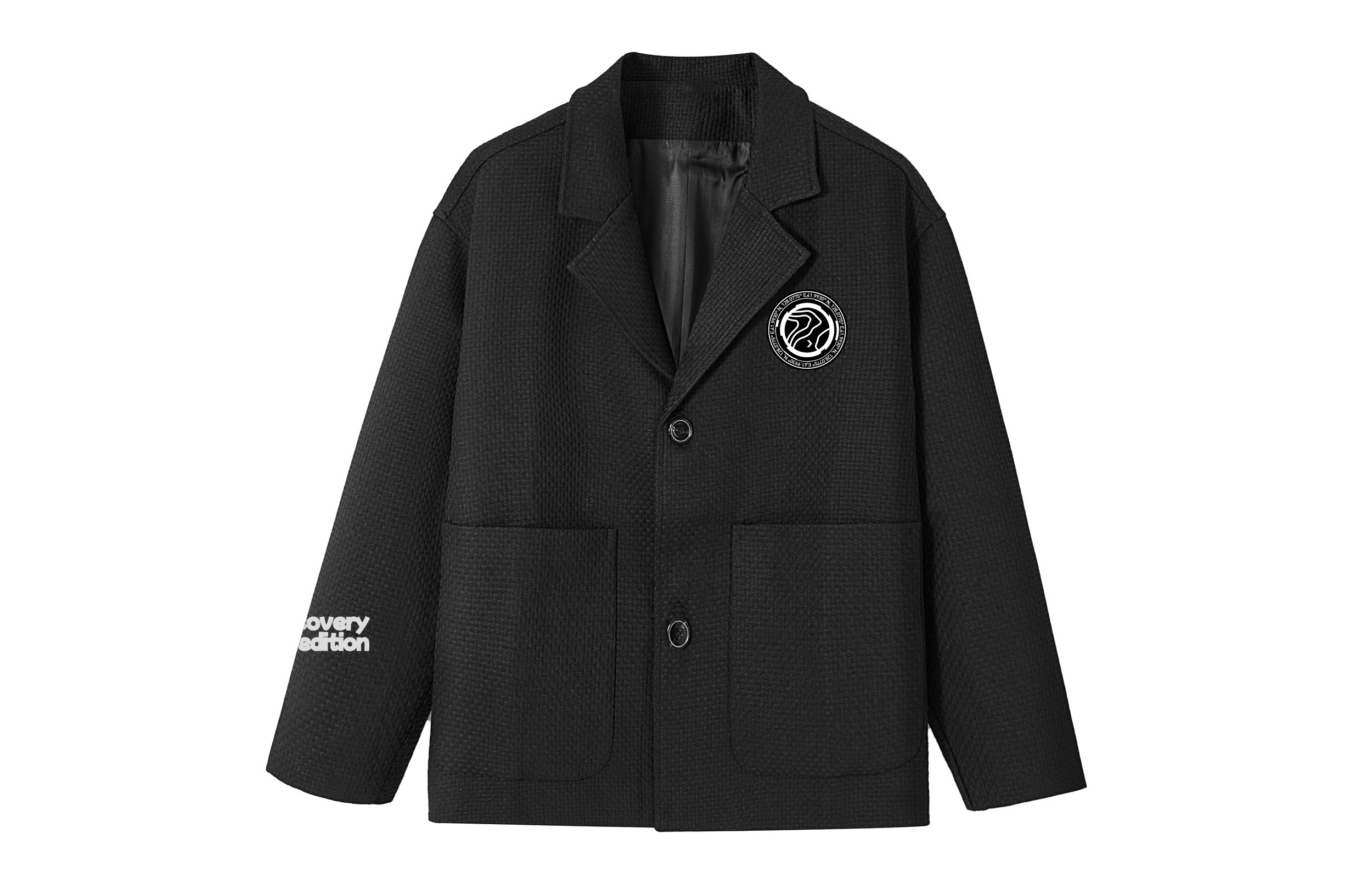 Discovery Expedition Badge Logo Button-Up Long Sleeve Jacket Unisex DAAEL000718