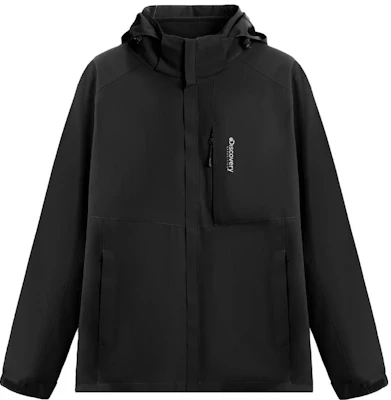 ディスカバリーエクスペディション 防水防風 フード付きブラックジャケット DAAWL911018-G01 Buy ディスカバリーエクスペディション 防水防風 フード付きブラックジャケット DAAWL911018-G01