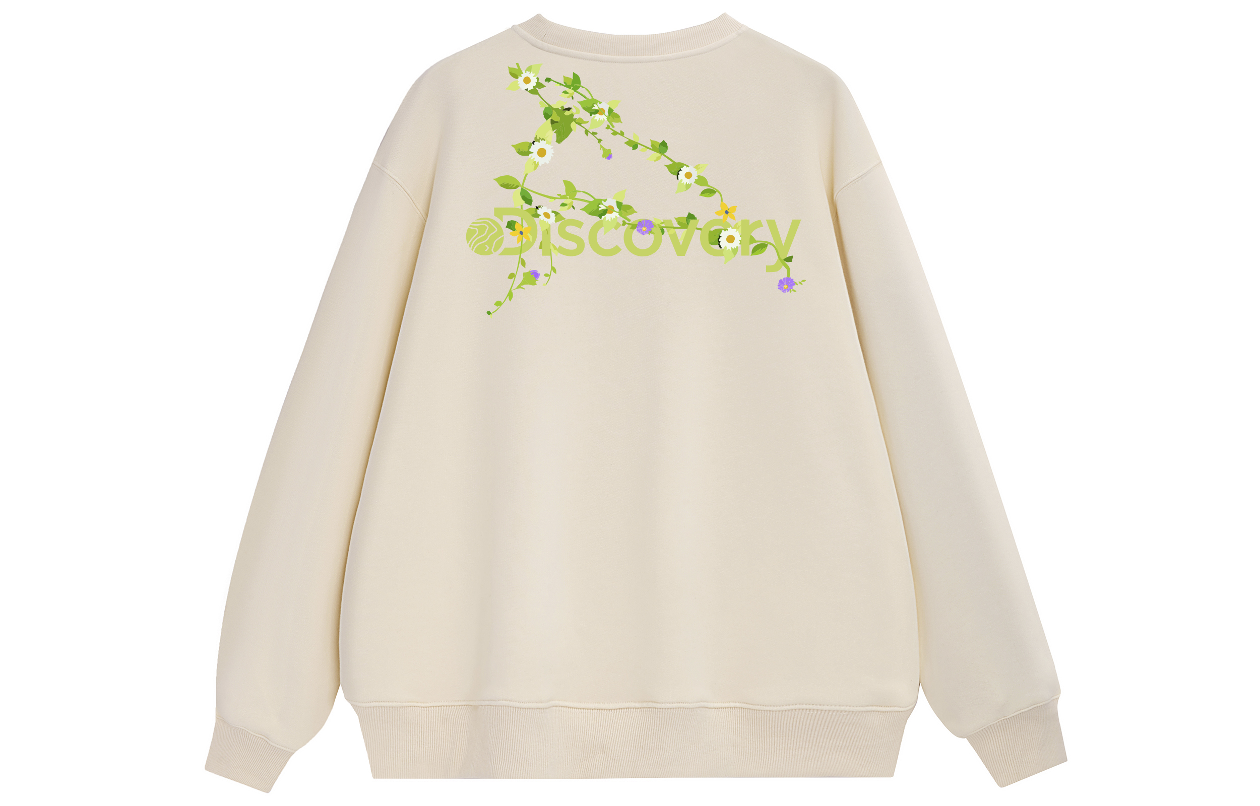 Discovery Expedition Daisy Logo Print Casual Pullover Sweatshirt Unisex. DAAUL900603