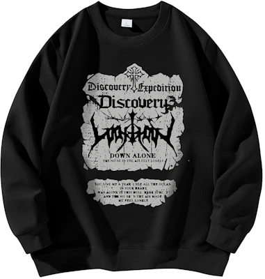 Discovery Expedition 哥德骷髏印花寬鬆版圓領衛衣 男女款 DAAUL900553 Buy Discovery Expedition 哥德骷髏印花寬鬆版圓領衛衣 男女款 DAAUL900553