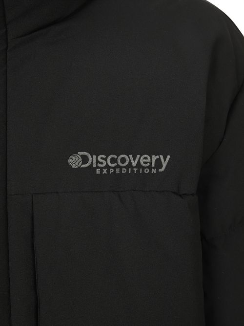 Purchase Discovery Expedition Lester G High-Neck Goose Down Short Puffer Jacket (Black) DMDJ63056-BKS