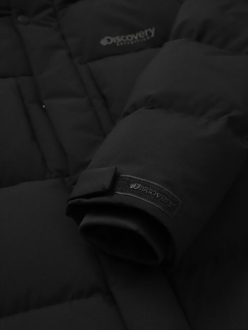 Cheap Discovery Expedition Lester G High-Neck Goose Down Short Puffer Jacket (Black) DMDJ63056-BKS