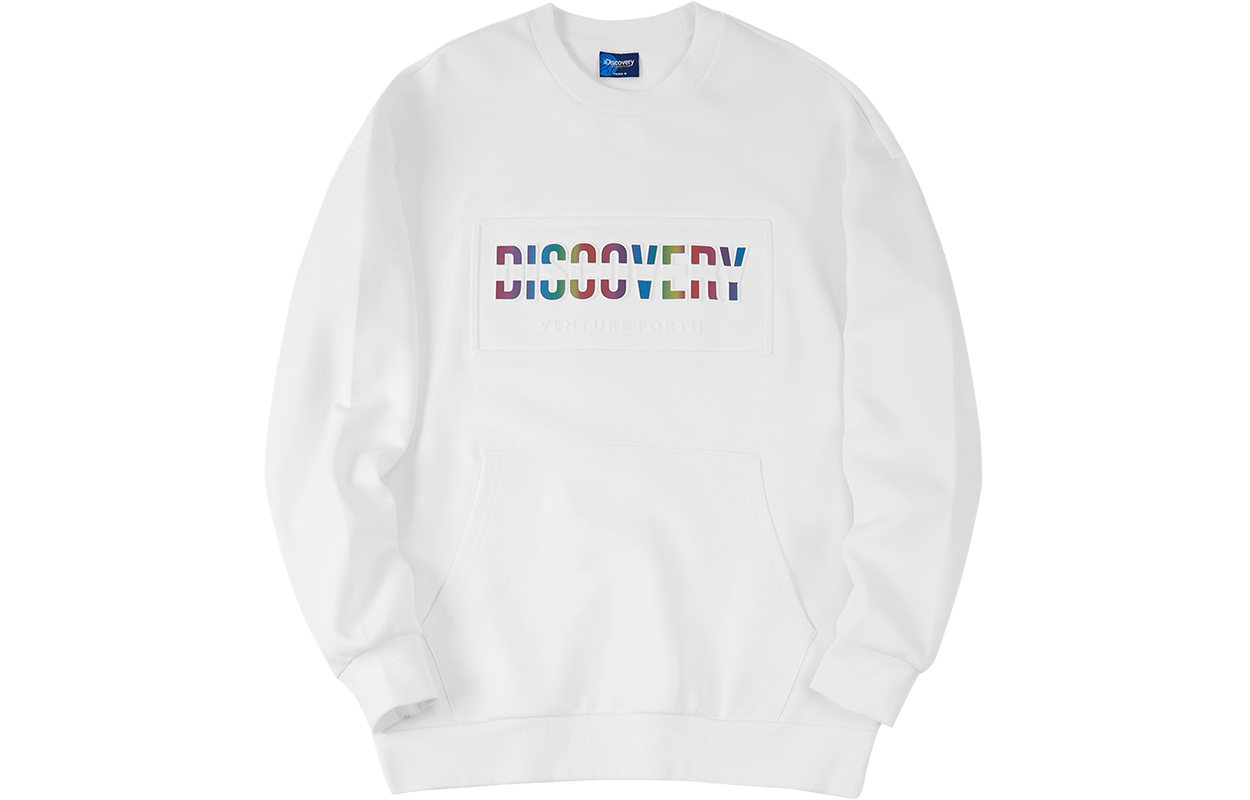 Discovery Expedition Letter Logo Print Crewneck Sweatshirt - Unisex Style DAUH90053