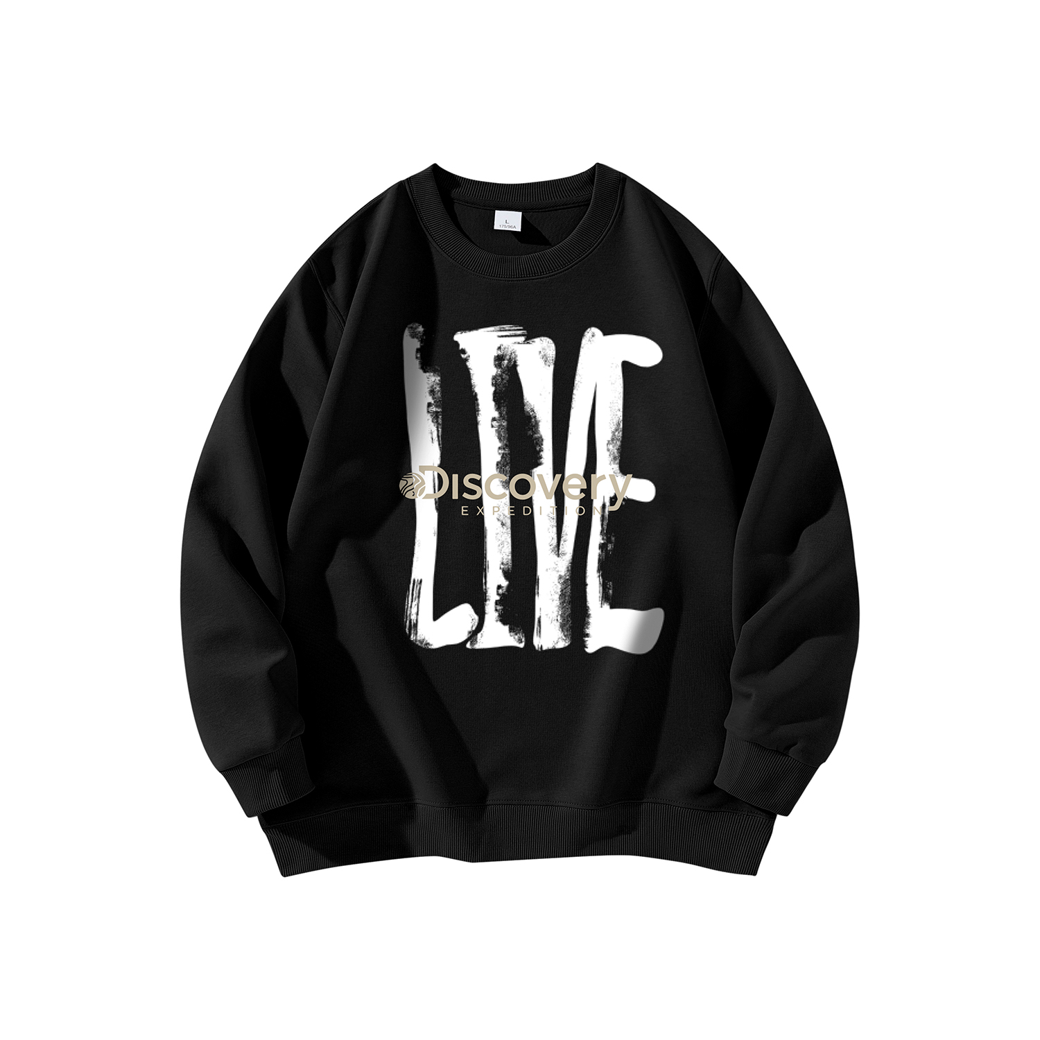 Discovery Expedition Logo Print Crewneck Oversized Sweatshirt Unisex DAAUL900582