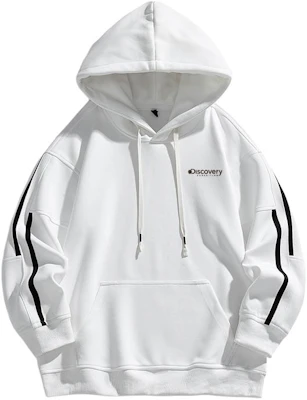 Discovery Expedition Logo Print Hoodie Longgar Berjalur Unisex Sweatshirt. XDAAUL000887 Buy Discovery Expedition Logo Print Hoodie Longgar Berjalur Unisex Sweatshirt. XDAAUL000887