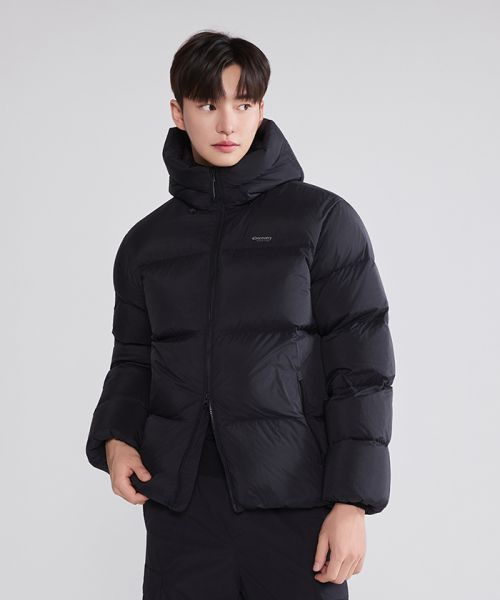 Discovery Expedition Olton Down Short Puffer Jacket (L/Black) DMDJ5K056-BKL