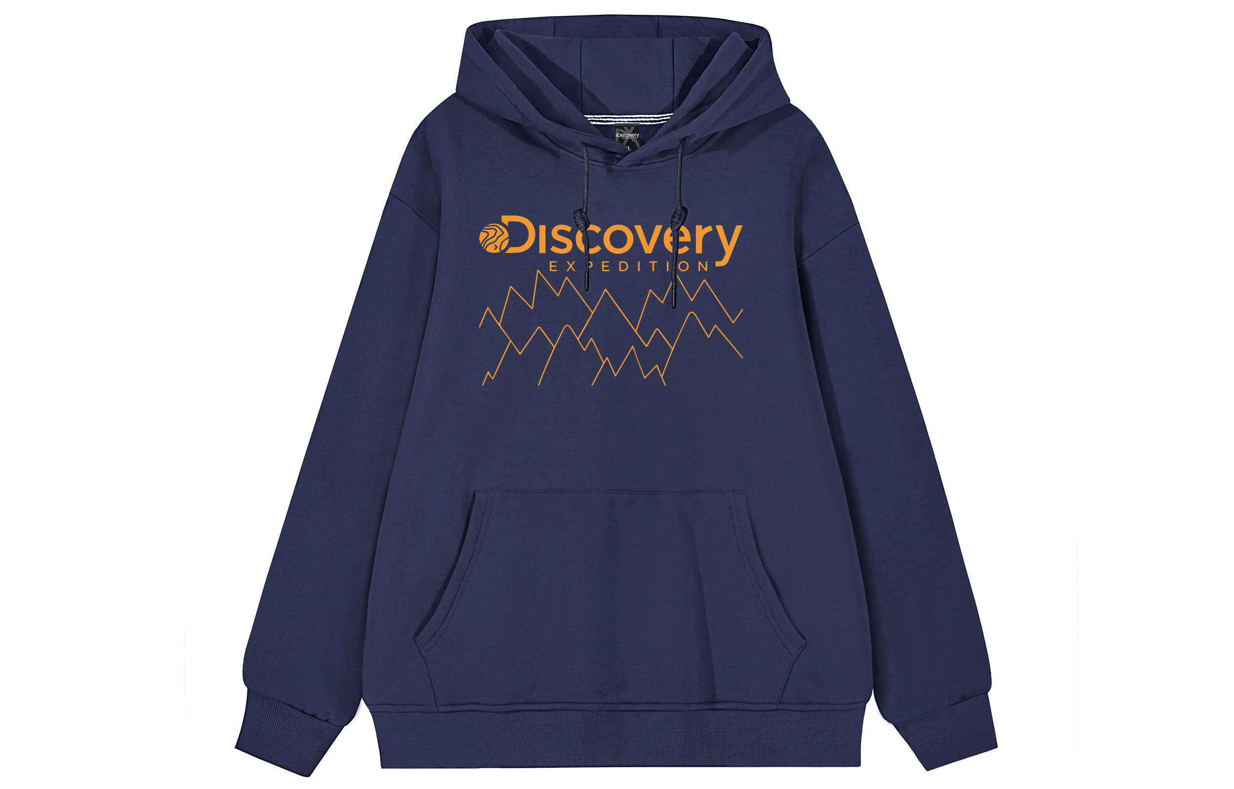 Discovery Expedition Overlapping Mountain Logo Print Pullover Sweatshirt Unisex DAAUL900588