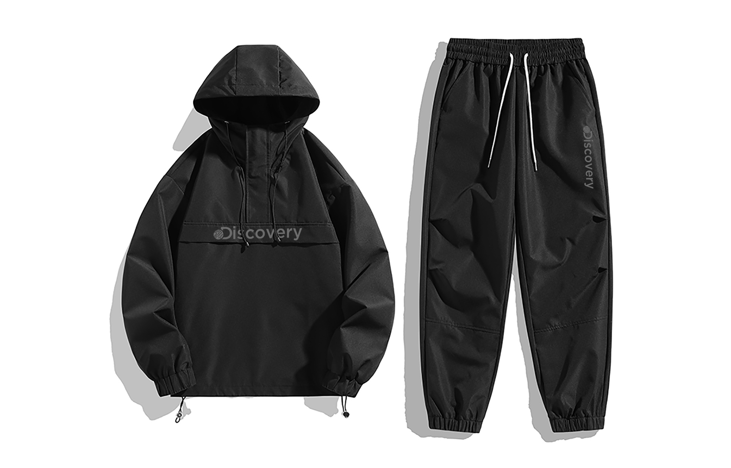 Discovery Expedition Reflective Logo Hoodie Jacket - Unisex Casual Activewear. DAAXL000734