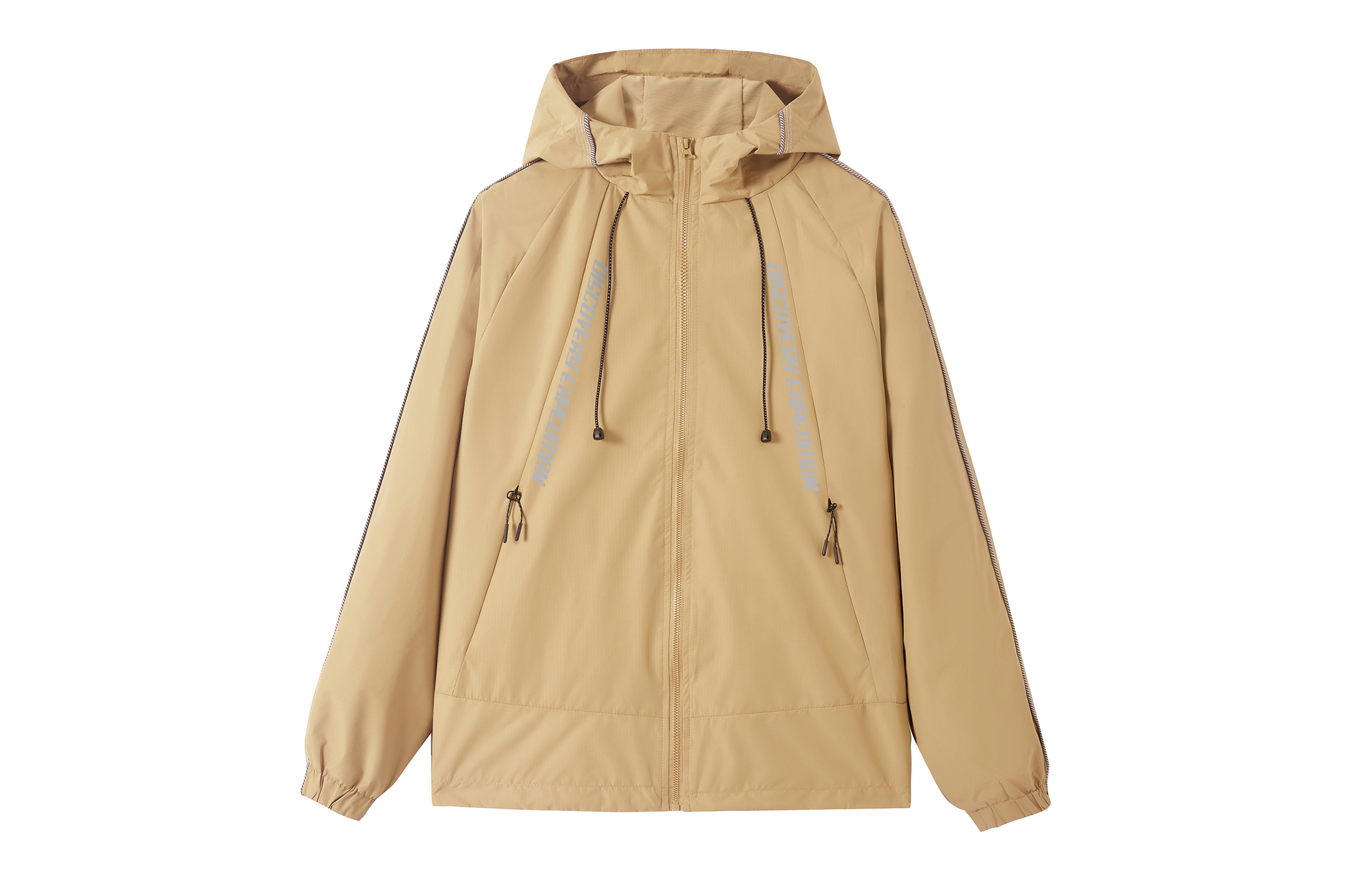 Discovery Expedition Reflective Silver Logo Casual Loose Zip Jacket Unisex DAAEL000727