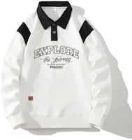 Discovery Expedition Retro Logo Collared Long-Sleeve Sweatshirt Unisex Casual Fit XDAAUL000891 Discovery Expedition Retro Logo Collared Long-Sleeve Sweatshirt Unisex Casual Fit XDAAUL000891