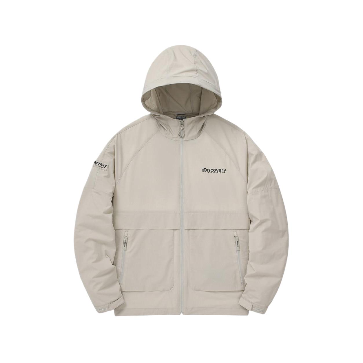 Discovery Expedition Soft Breathable Hooded Zip Jacket Beige-Unisex. DXWJ77043-NBD