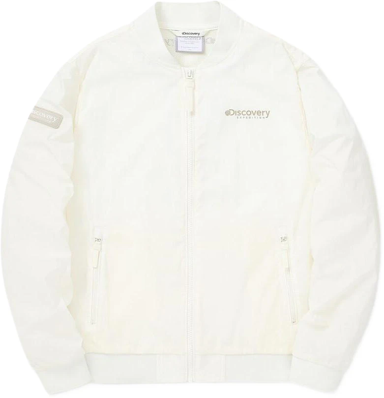 discovery-expedition-solid-color-baseball-collar-zip-jacket-unisex-off-white-dwwj-52043-ivs