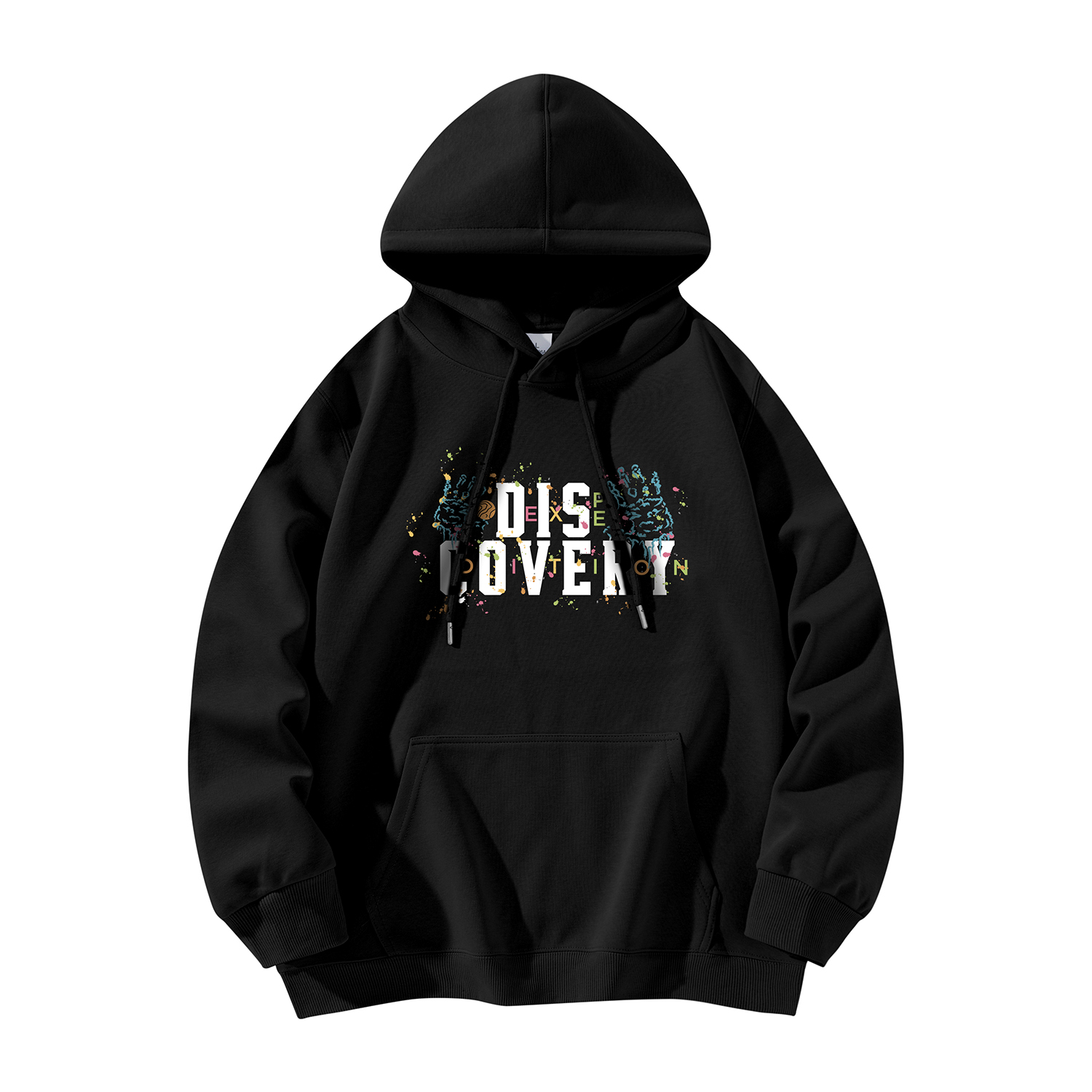 Discovery Expedition Unisex Colorful Logo Print Relaxed Hoodie DAAUL900612