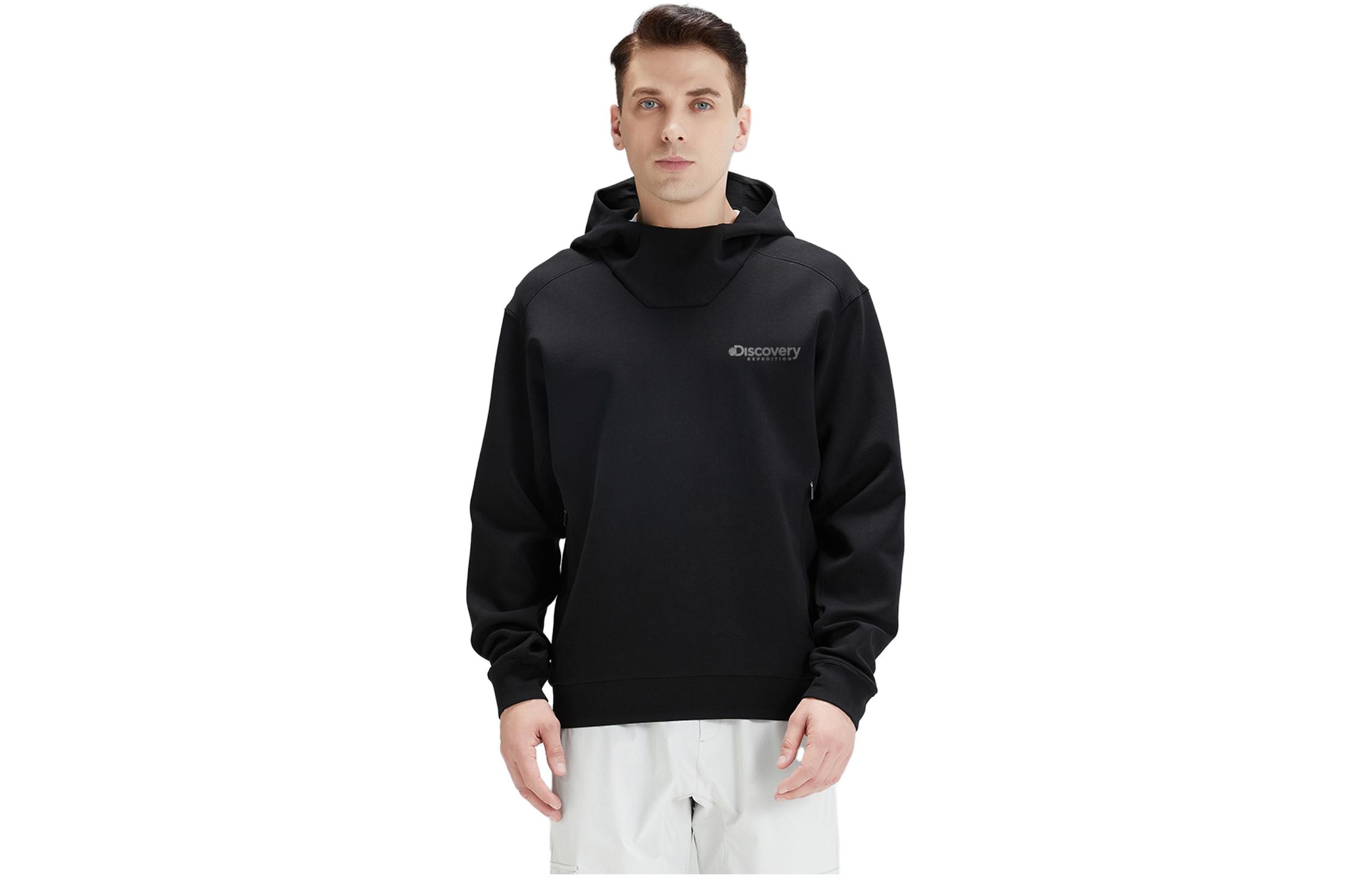 Discovery Expedition Unisex Hoodie with Logo Print – Casual, Minimalist, and Versatile. DAAUL000814