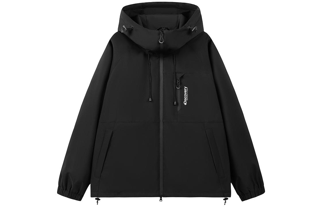 Discovery Expedition Unisex Logo Print Waterproof Windproof Outdoor Jacket XDAAEL000941