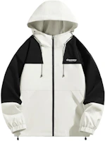 Discovery Expedition Unisex Relaxed Fit Patchwork Hooded Zip-Up Jacket. XDAAEL000936 Discovery Expedition Unisex Relaxed Fit Patchwork Hooded Zip-Up Jacket. XDAAEL000936