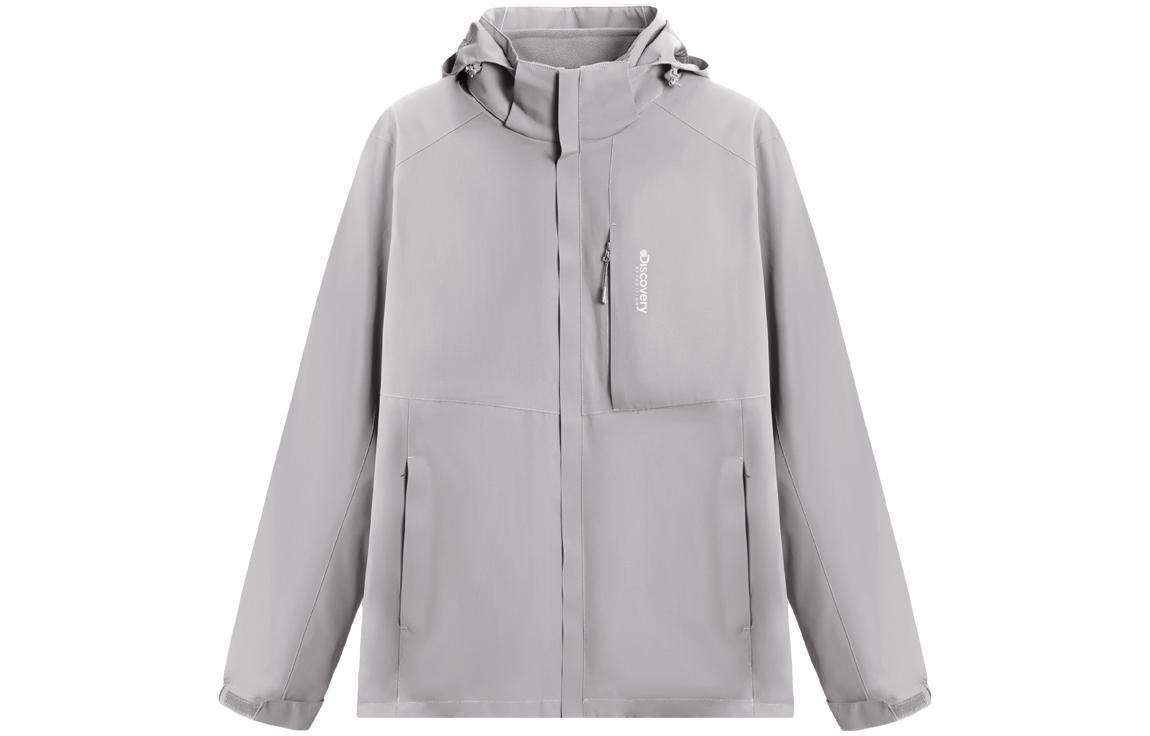 Discovery Expedition Waterproof Hooded Jacket Gray DAAWL911018-G91