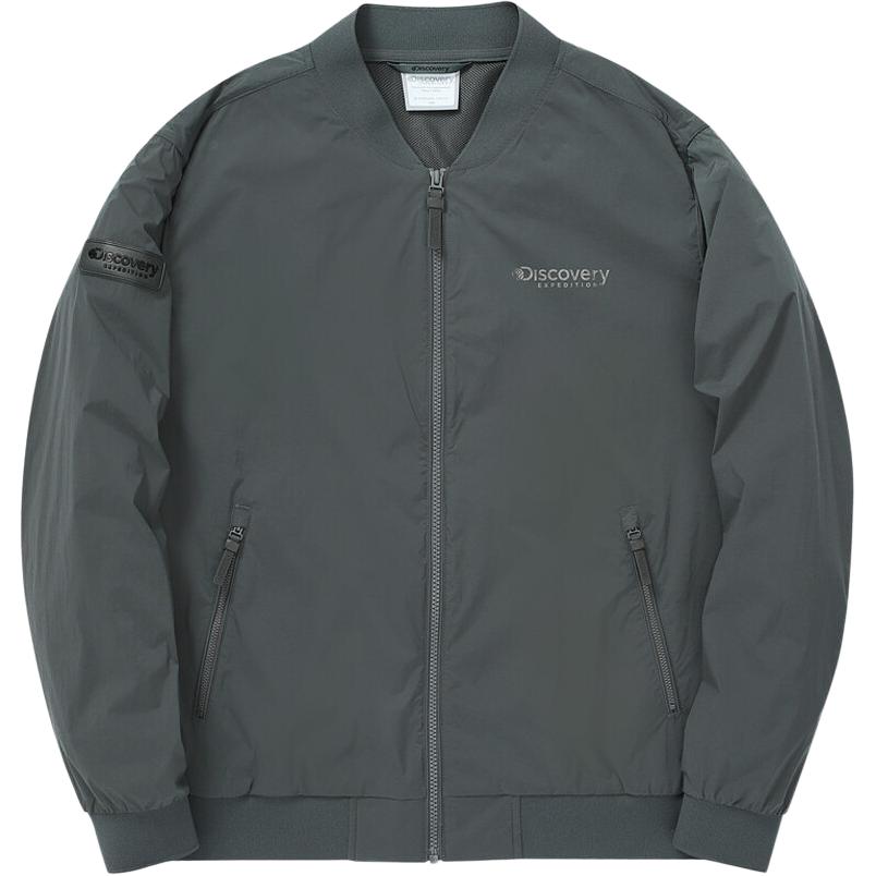 Discovery Expedition Wilbur Lightweight Bomber Jacket Dark Grey Unisex Blue-Grey DMWJ51043-GRD