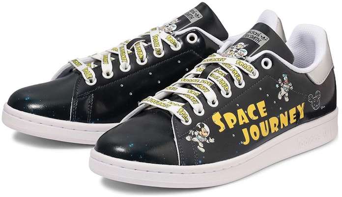 Disney/迪士尼 x adidas originals StanSmith 輕便耐磨防滑 低筒 板鞋 男女款 黑銀色 Lookbook Disney/迪士尼 x adidas originals StanSmith 輕便耐磨防滑 低筒 板鞋 男女款 黑銀色