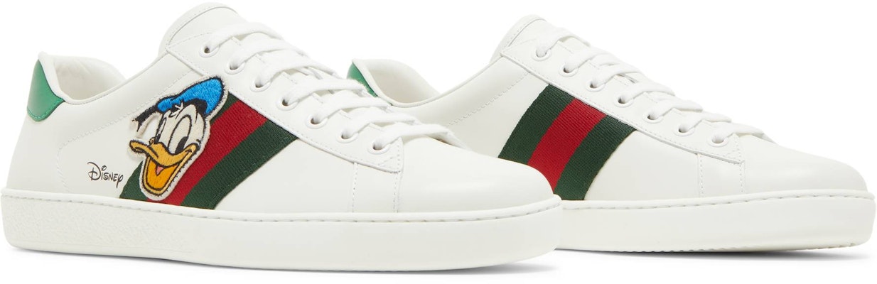 Disney x Gucci Ace 'Donald Duck Patch' Kasut 649399-1XG60-9114 Sizing Disney x Gucci Ace 'Donald Duck Patch' Kasut 649399-1XG60-9114