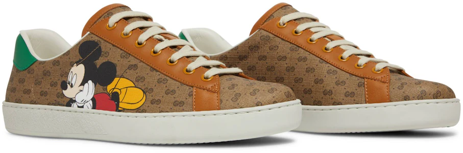 迪士尼 x 古馳 Ace 低筒 '米奇老鼠 - 米色' 602548 HWM10 8961 Cheap 迪士尼 x 古馳 Ace 低筒 '米奇老鼠 - 米色' 602548 HWM10 8961