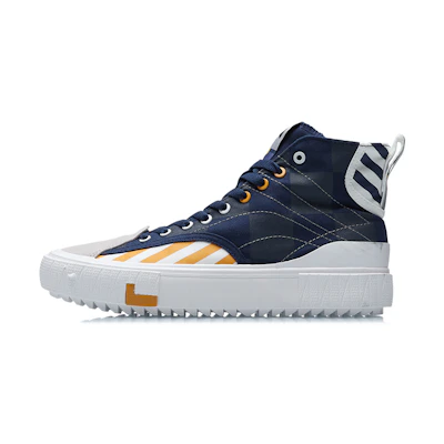 Li-Ning Disney Canvas Hi Shoes 'Navy Yellow White'